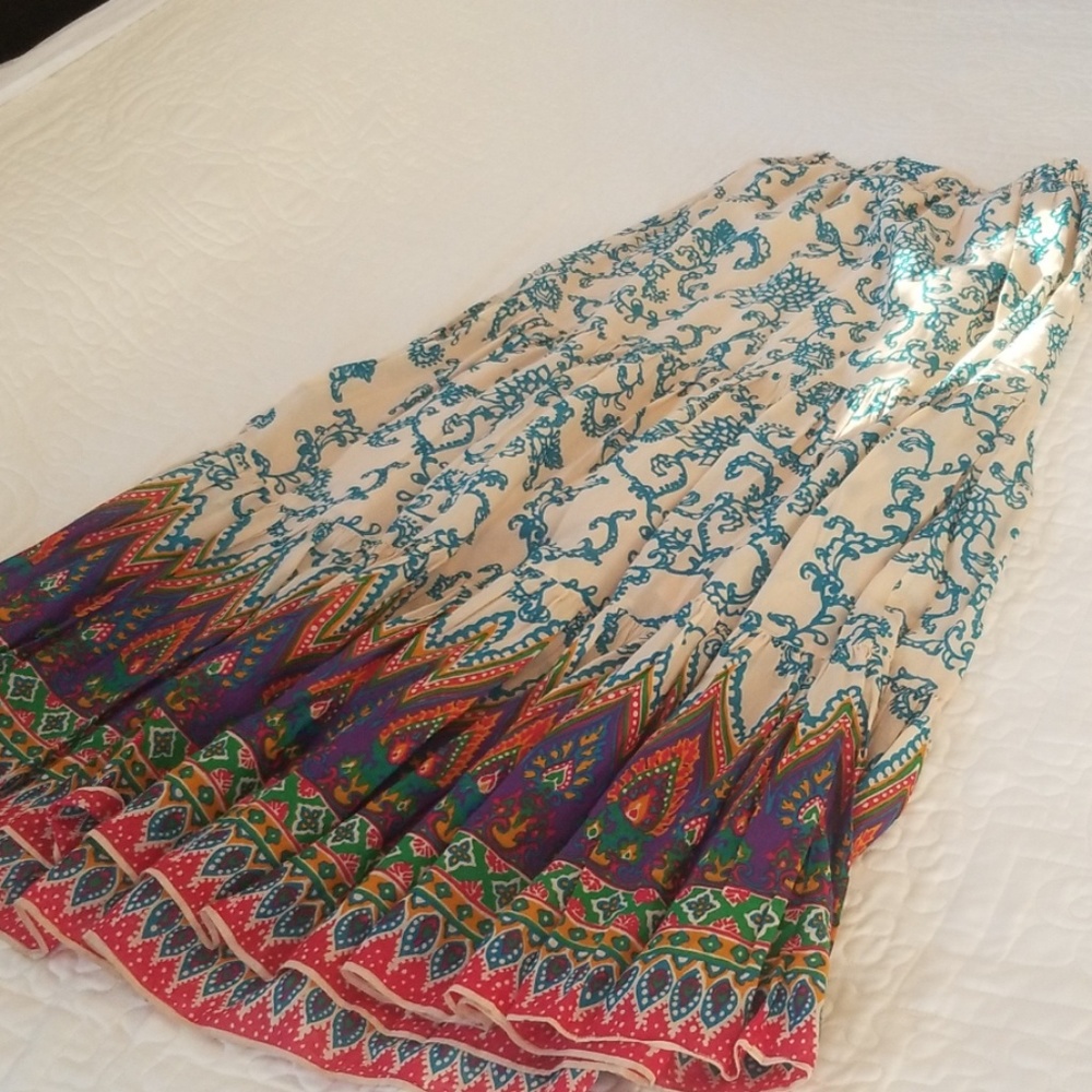 Free People Boho long Maxi skirt